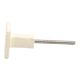 Cream Square Border Metal Knobs